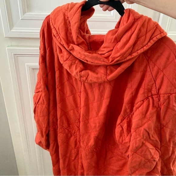 NWT Free People One Cedar Parachute Jacket Hood Quilt Drawstrings Red Sz S - Picture 5 of 7